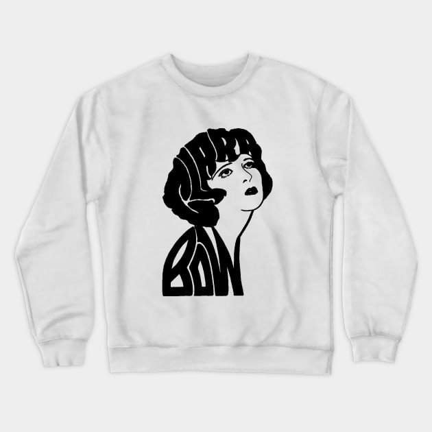 Clara Bow Name Head Crewneck Sweatshirt by thighmaster